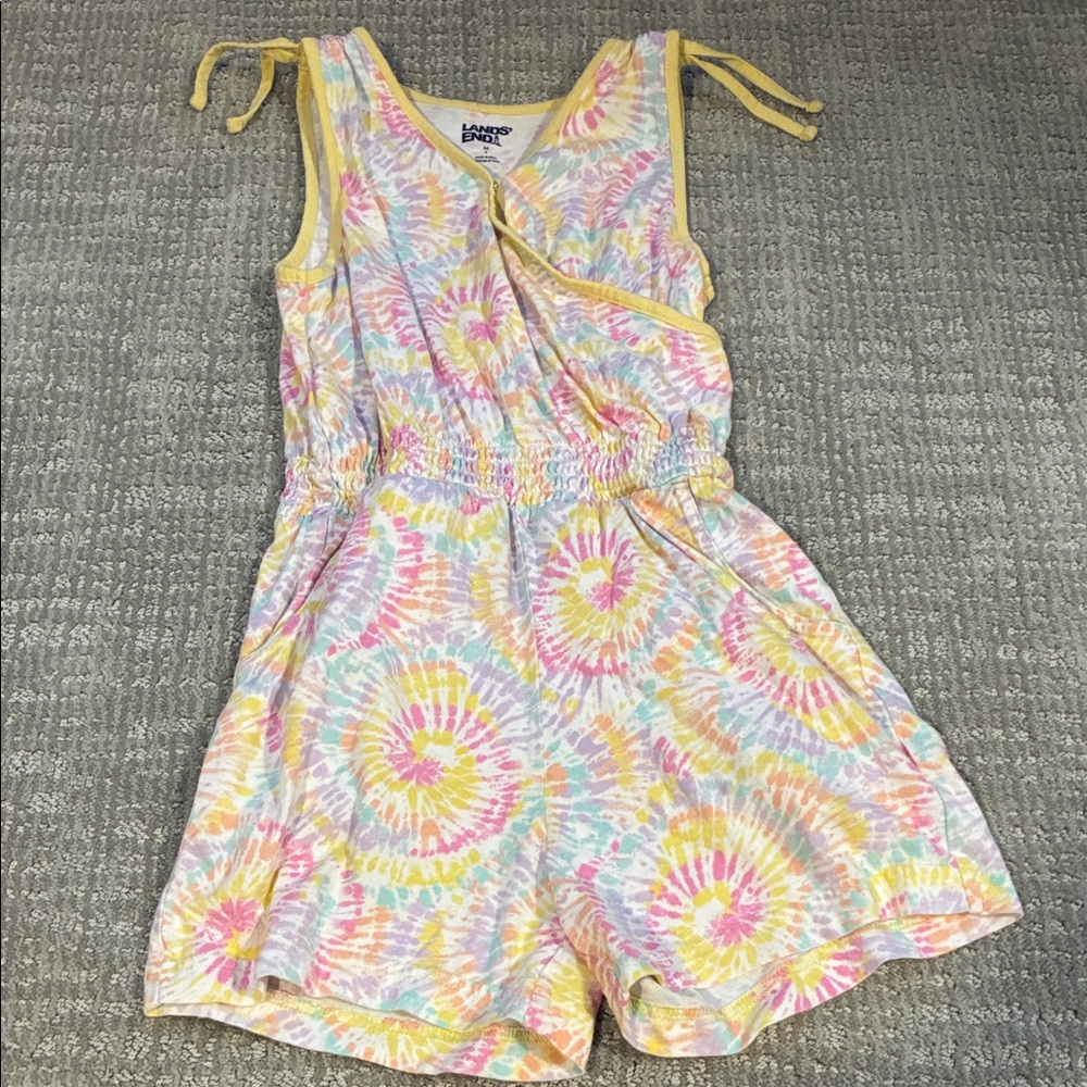 Lands' End Kids Colorful Tie-Dye Romper
